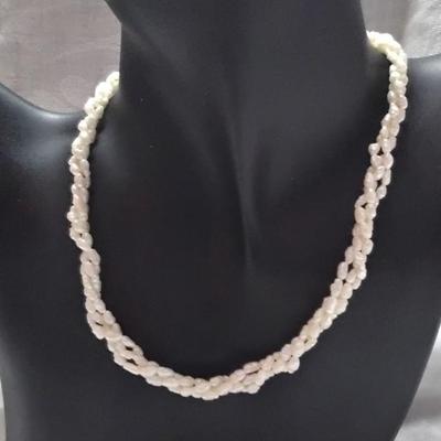 New Old Stock  14K FW Pearl  16" Torsade Necklace