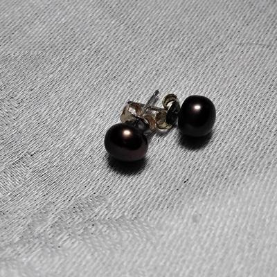 7 mm Bronze Pearl Earrings