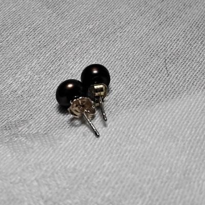 7 mm Bronze Pearl Earrings