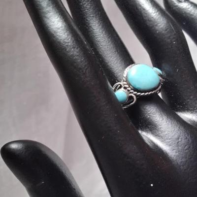 Vintage Turquoise 925 Ring Size 7