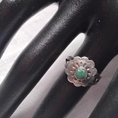 Vintage Jade 925 Ring Size 5