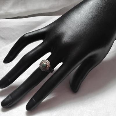 Vintage Jade 925 Ring Size 5