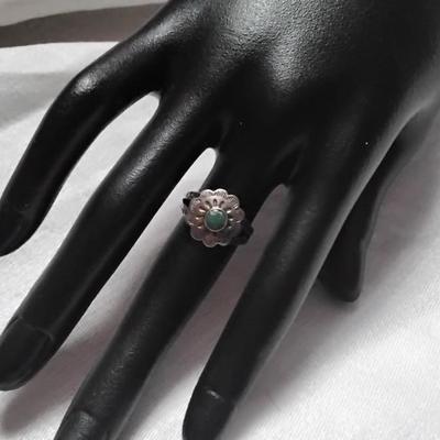 Vintage Jade 925 Ring Size 5