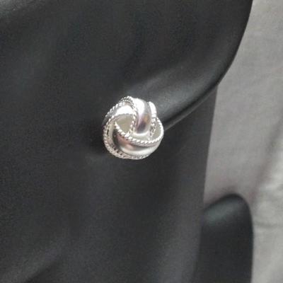 925 Love Knot Post Earrings