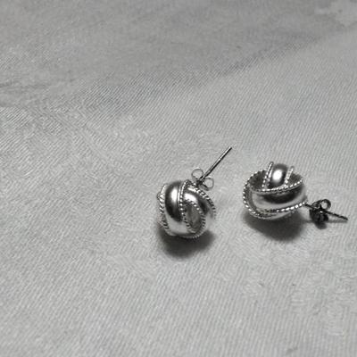 925 Love Knot Post Earrings