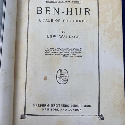 Ben Hur Book by Lew Wallace