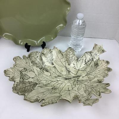 1068 Artisan Made Leaf Bowl & Tray