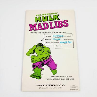 1981 THE INCREDIBLE HULK MAD LIBS - SEE DESCRIPTION