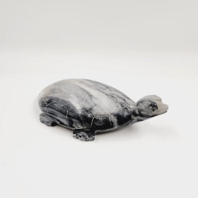 VERY CUTE NATURAL STONE (ONYX? MARBLE?) TURTLE