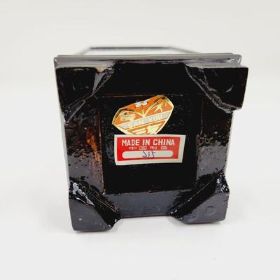 VINTAGE MINATURE CHINESE CORK DIORAMA ENCASED
