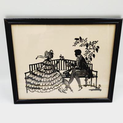 VINTAGE SILHOUETTE ART FRAMED