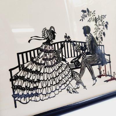 VINTAGE SILHOUETTE ART FRAMED