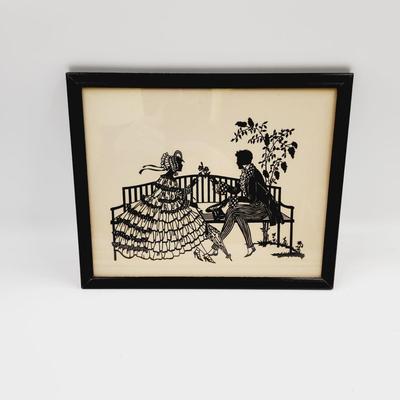VINTAGE SILHOUETTE ART FRAMED