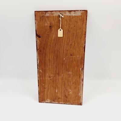 MID-CENTURY WOODEN SAILBOAT ART PLAQUE
