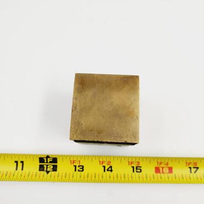 VINTAGE SOLID BRASS PEN HOLDER - HEAVY