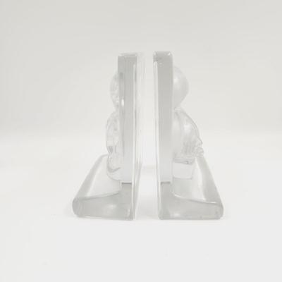 FANTASTIC VINTAGE GLASS SHIP BOOKENDS