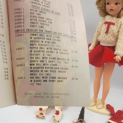 Vintage Ideal "TAMMY" Cheerleader Doll with Accessories