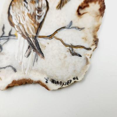 AMAZING ARTIST SIGNED EAGLE ROCK SLAB ART