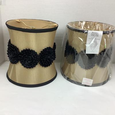 1082 Decorative Curved Bell Lampshade Pair