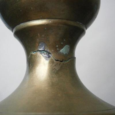 19th Century Brass Push-up Candlestick