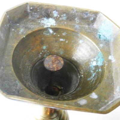 19th Century Brass Push-up Candlestick