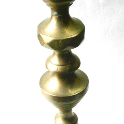 19th Century Brass Push-up Candlestick