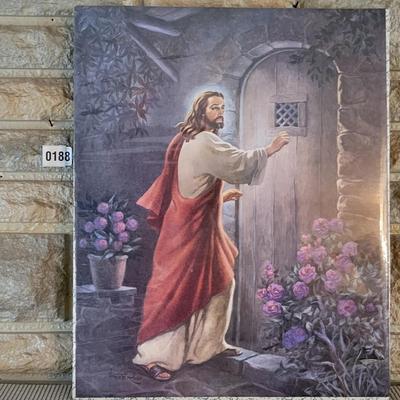 Jesus Knocking Frameless Art