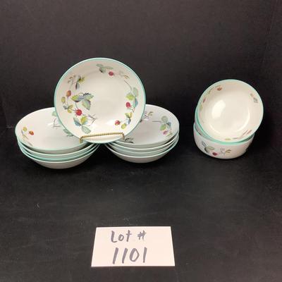 Lot # 1101 Royal Worcester - â€œ Strawberry Fair â€œ Flameproof Porcelain Bowls