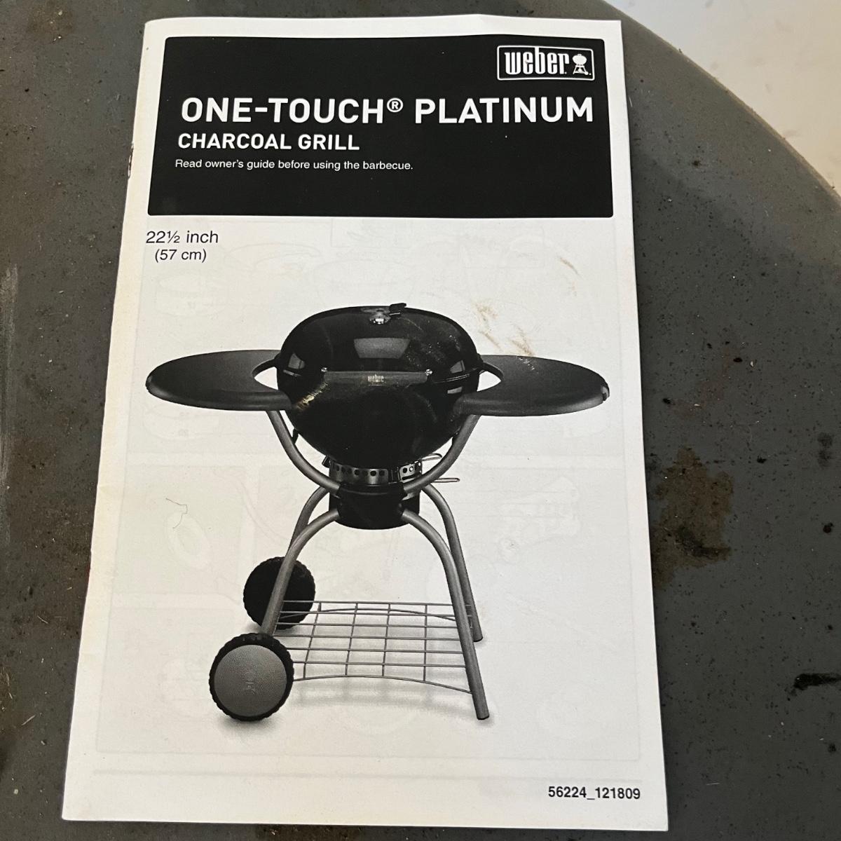 Weber One Touch Platinum Charcoal Grill | EstateSales.org