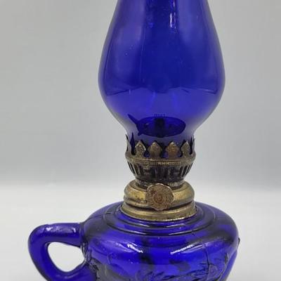 Vintage Cobalt Blue Finger Lamp