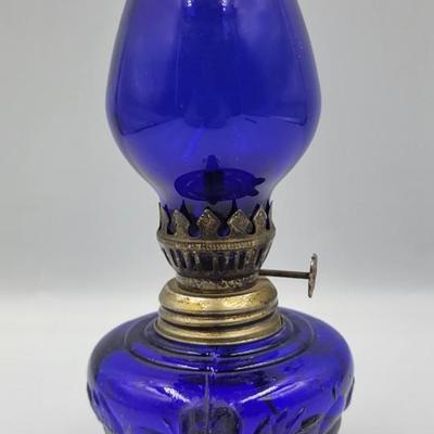 Vintage Cobalt Blue Finger Lamp