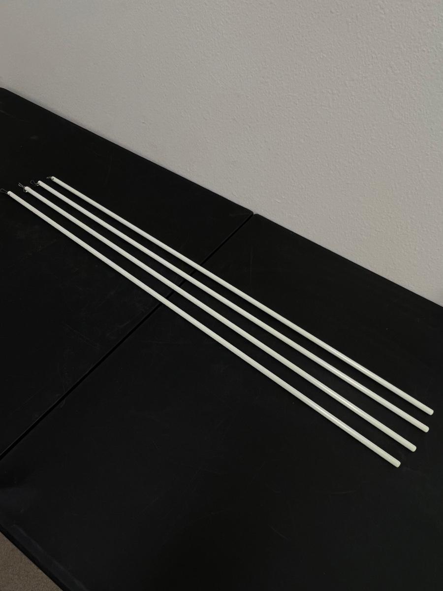 Four (4) Fiberglass Pull Drapery Rods