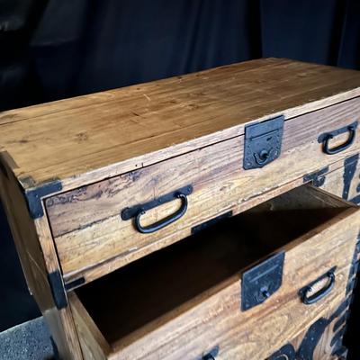 Vintage Japanese Tansu Cabinet Set