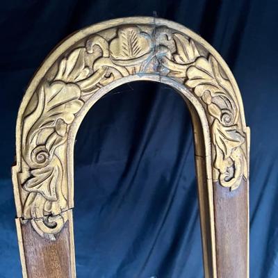 Baroque style wooden easel with gold color details