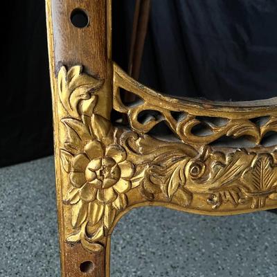 Baroque style wooden easel with gold color details