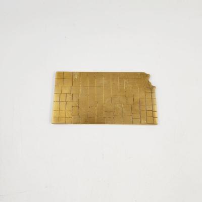 KANSAS DECORATIVE BRASS PLAQUE