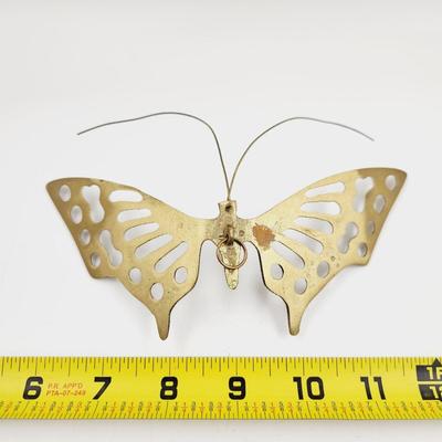 FANTASTIC BRASS BUTTERFLY WALL PLAQUE