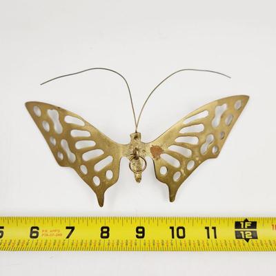 FANTASTIC BRASS BUTTERFLY WALL PLAQUE