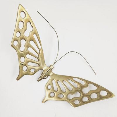 FANTASTIC BRASS BUTTERFLY WALL PLAQUE