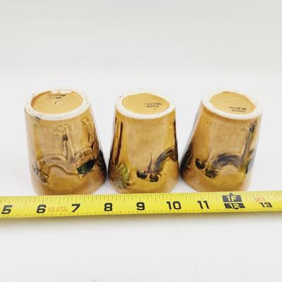 VINTAGE MCM JUICE GLASSES CAMEL PALM TREE CUPS 3 PC