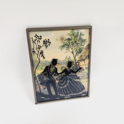 BEAUTIFUL VINTAGE SILHOUETTE FRAMED ARTWORK