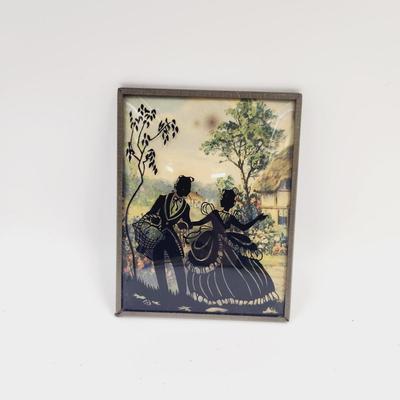 BEAUTIFUL VINTAGE SILHOUETTE FRAMED ARTWORK