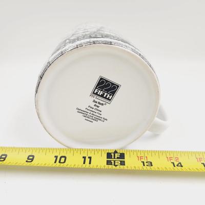 222 FIFTH "DUE NORTH GREY" COLLECTABLE COFFEE CUP