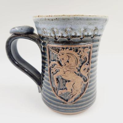 BEAUTIFUL STONEWARE UNICORN COFFEE CUP