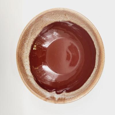 VINTAGE BROWN DRIP POTTERY BOWL