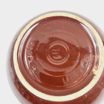 VINTAGE BROWN DRIP POTTERY BOWL