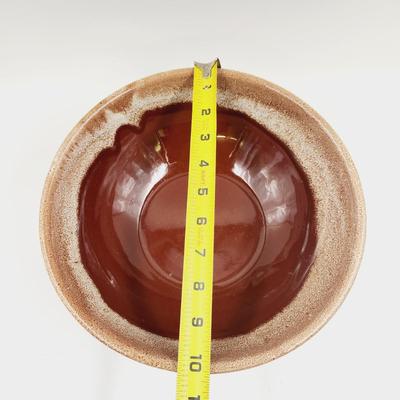 VINTAGE BROWN DRIP POTTERY BOWL