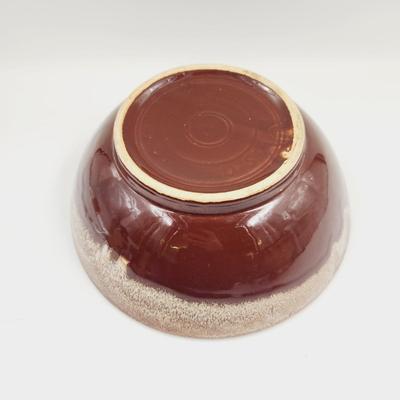 VINTAGE BROWN DRIP POTTERY BOWL