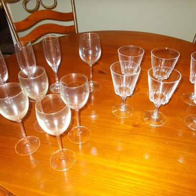 Assorted Wine and Champagne Stemware