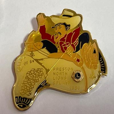 10 VINTAGE LION'S CLUB PINS FROM VARIOUS CHAPTERS